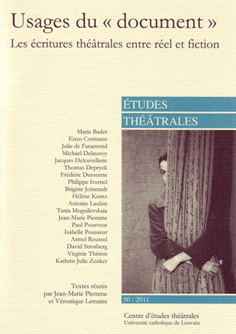 Études théâtrales n°50/2011 :