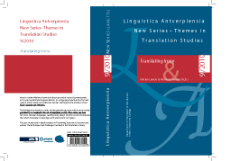Linguistica Antverpiensia, 9/2010 :
