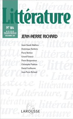 Littérature n°164: Jean-Pierre Richard