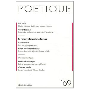 Poétique, 169, fév. 2012