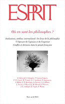 Esprit, mars-avril 2012 : Où en sont les philosophes ?