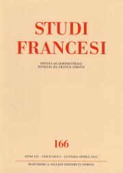 Studi francesi, n°166, 2012