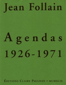 J. Follain, Agendas (1926-1971)