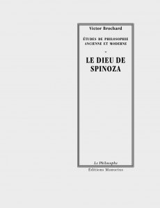 V. Brochart, Le Dieu de Spinoza