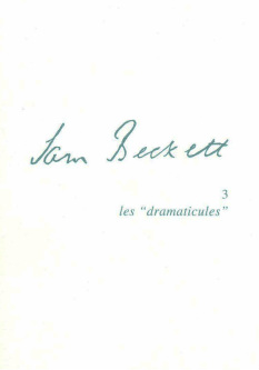 Revue des lettres modernes, Samuel Beckett 3 : 