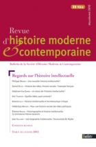 RHMC, 59-4 bis: Regards sur l’histoire intellectuelle