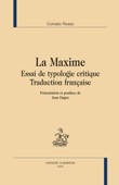 C. Rosso, La Maxime. Essai de typologie critique 