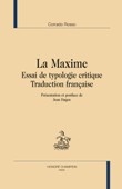 C. Rosso, La Maxime. Essai de typologie critique