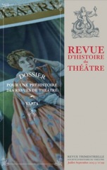 Revue d'Histoire du Théâtre, n°259 :