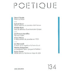 Poétique, n°134 (
