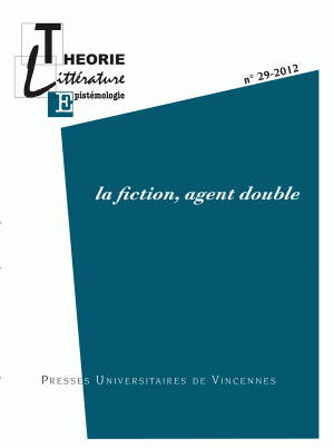 Théorie. Littérature. Épistémologie, n°29 :
