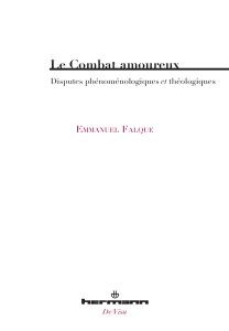 E. Falque, Le Combat amoureux. Disputes phénoménologiques et théologiques