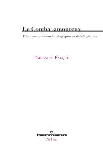 E. Falque, Le Combat amoureux. Disputes phénoménologiques et théologiques 