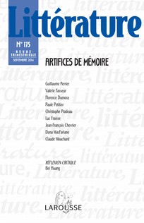 Littérature, n° 175, 2014 :