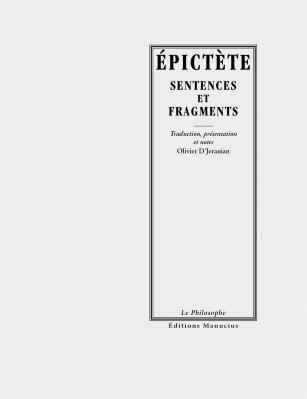 Épictète, Sentences et Fragments (Inédits, traduction O. D'Jeranian)