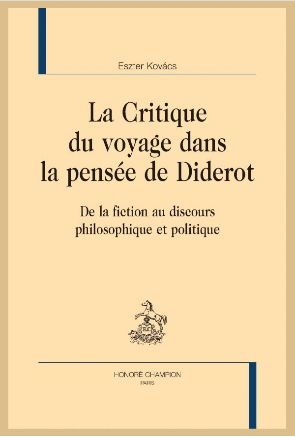 E. Kovács, La Critique du voyage dans la pensée de Diderot. 