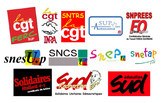 (France) Grève interprofessionnelle et manifestations du 9 avril 2015 (appel des organisations de l’ESR)