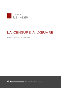 J. Le Rider, La Censure à l'œuvre