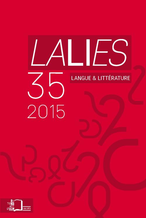 Lalies n° 35 (Les langues non naturelles - Fiction et langues inventées)