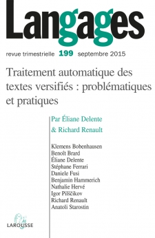 Langages n° 199 (3/2015): Traitement automatique des textes versifiés