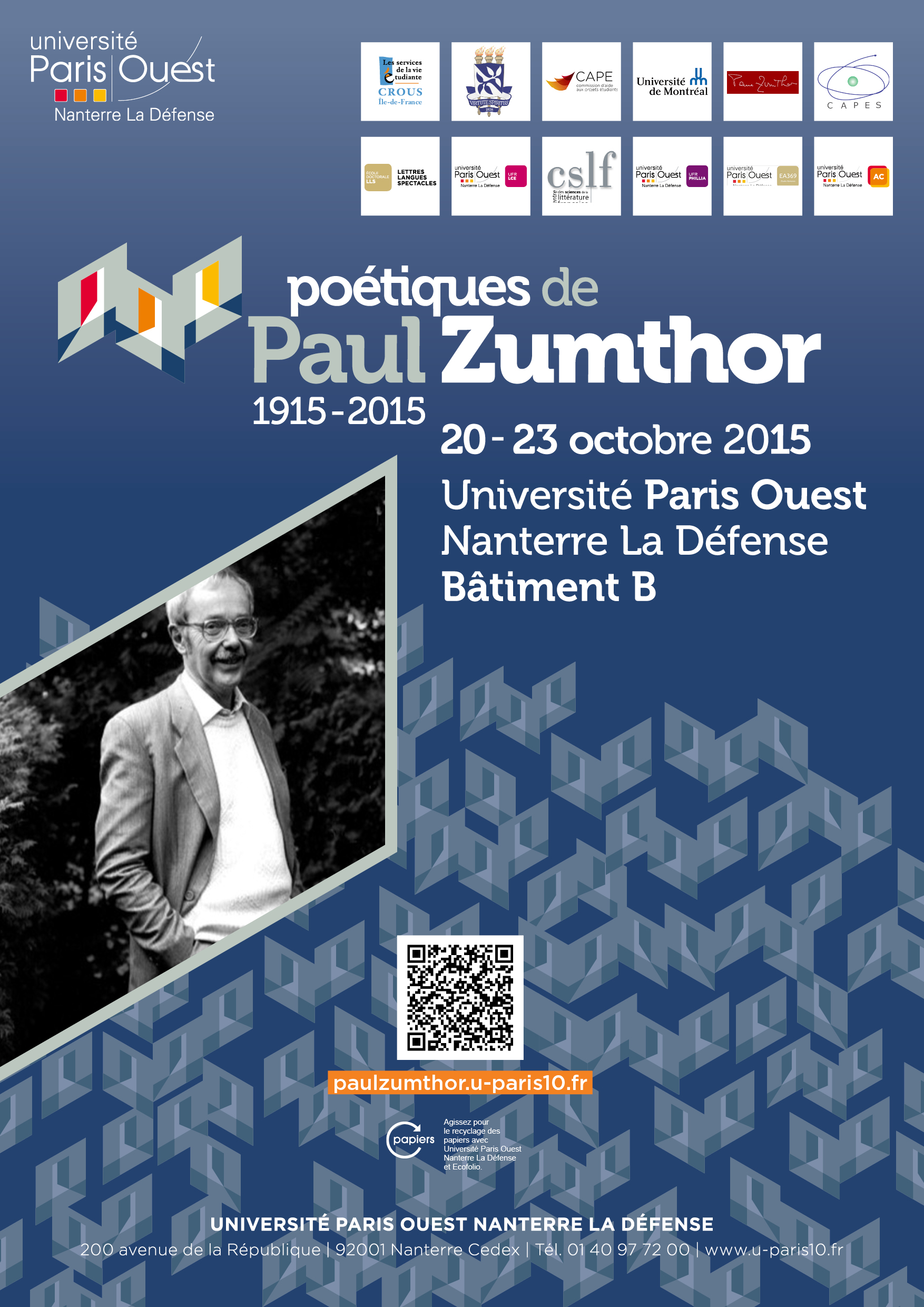 Poétiques de Paul Zumthor (1915-2015, Nanterre)