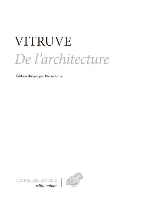 Vitruve, De l'architecture (rééd.)