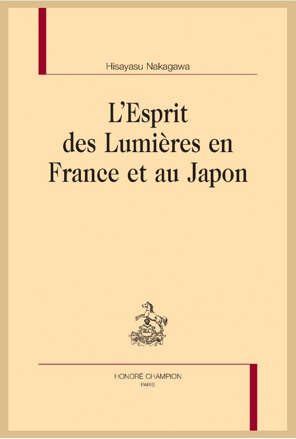 N. Hisayasu, L'Esprit des Lumières en France et au Japon