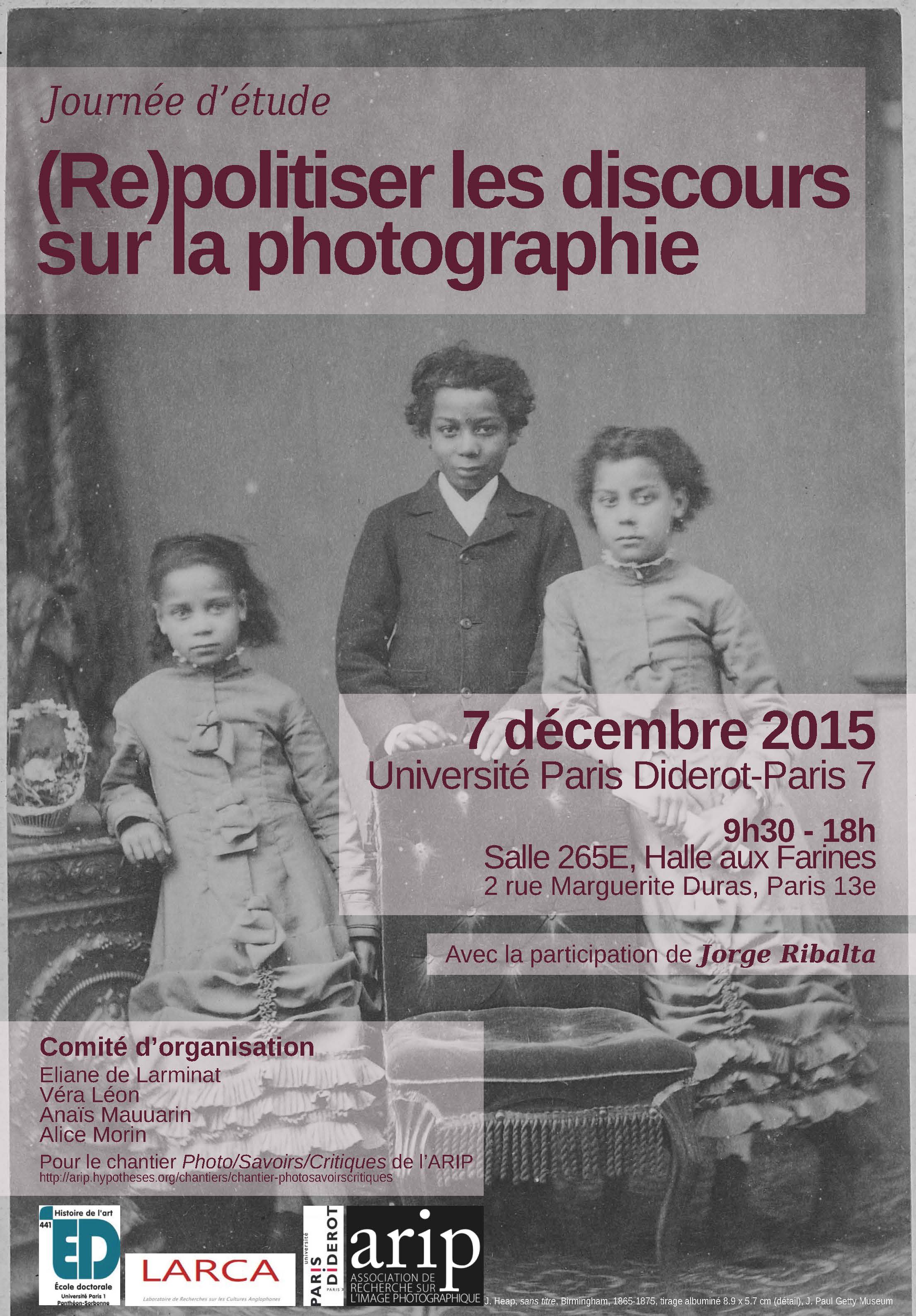 (Re)politiser les discours sur la photographie (Paris 7)