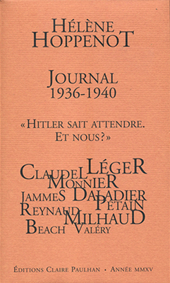 H. Hoppenot, Journal 1936-1940 