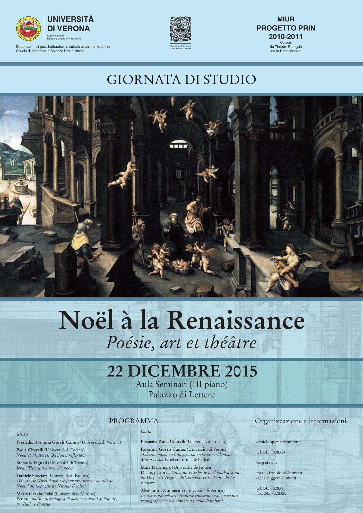 Noël à la Renaissance. Poésie, art et théâtre (Vérone)