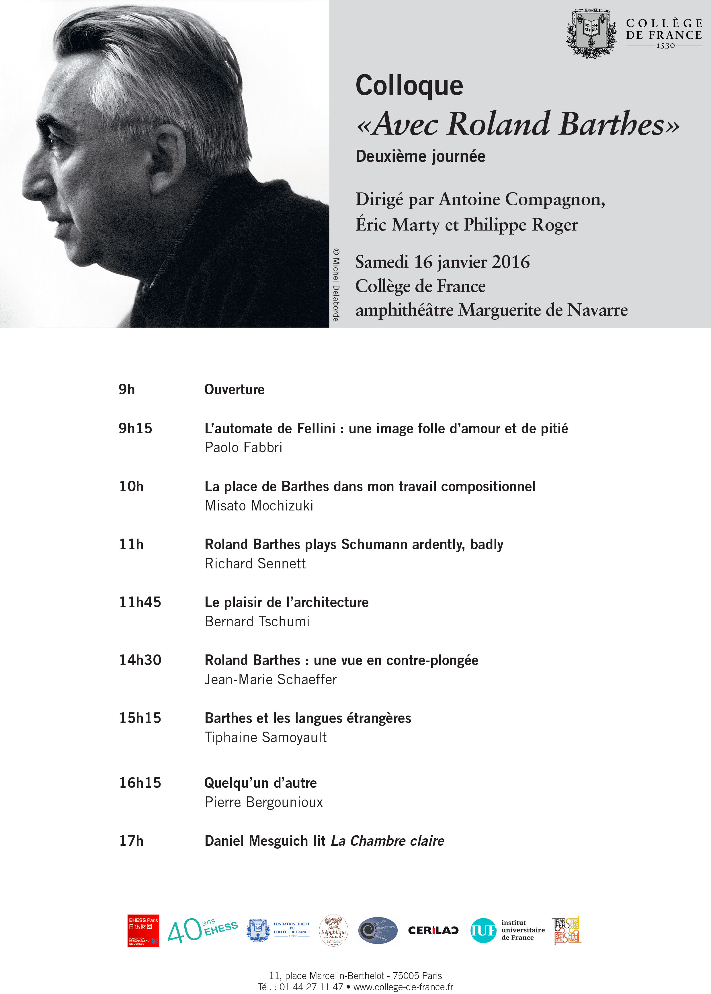 Avec Roland Barthes (2nde journée)