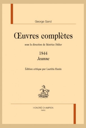 G. Sand, Œuvres complètes : Jeanne (1844)