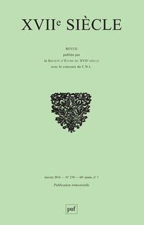 XVIIe Siècle, n° 170 :