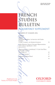 French Studies Bulletin, 37-139, 2016
