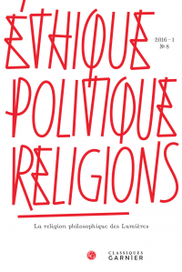 Éthique, politique, religions, 2016-1, n° 8 : 