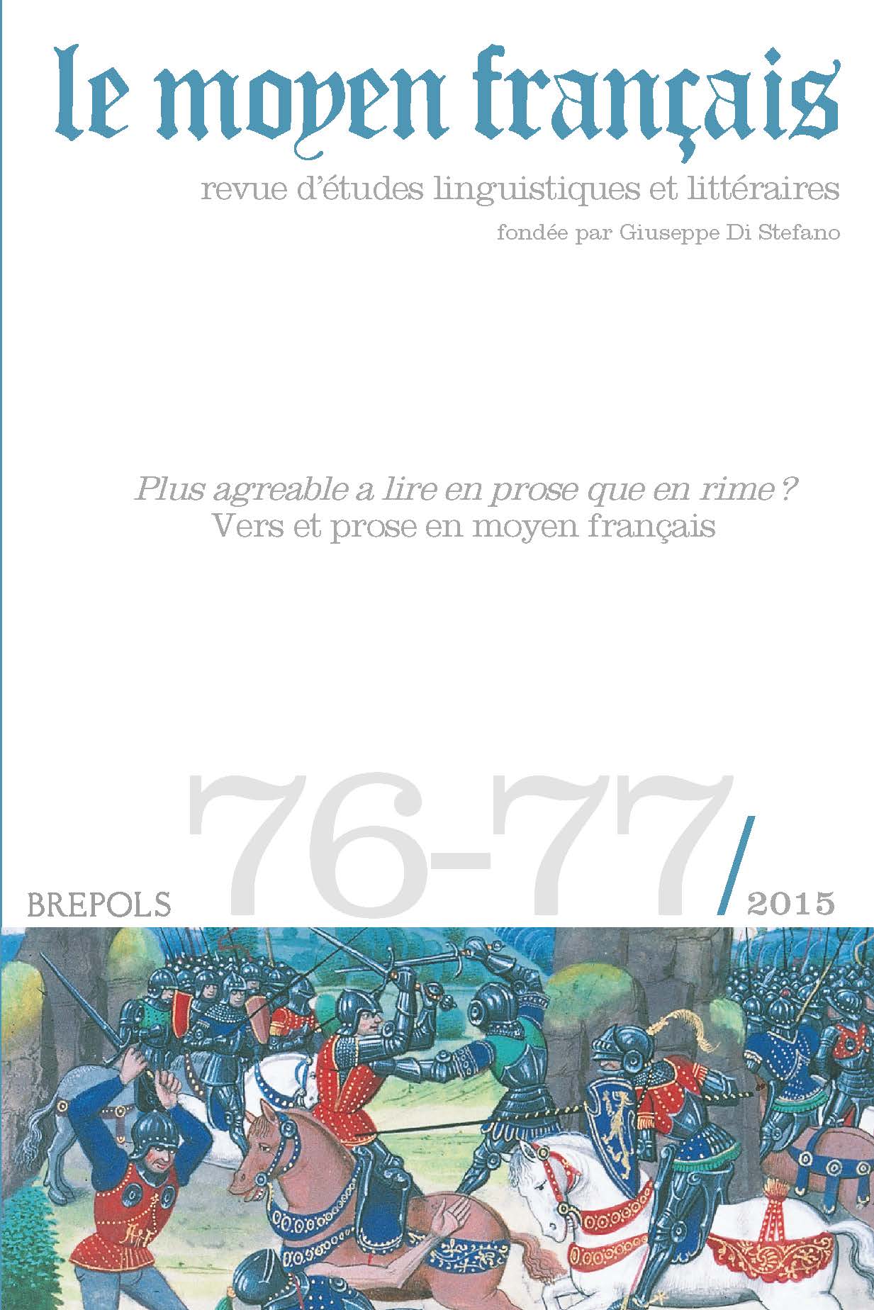 Le Moyen Français, n° 76-77 :