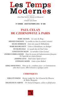 Les Temps modernes, n° 690 :