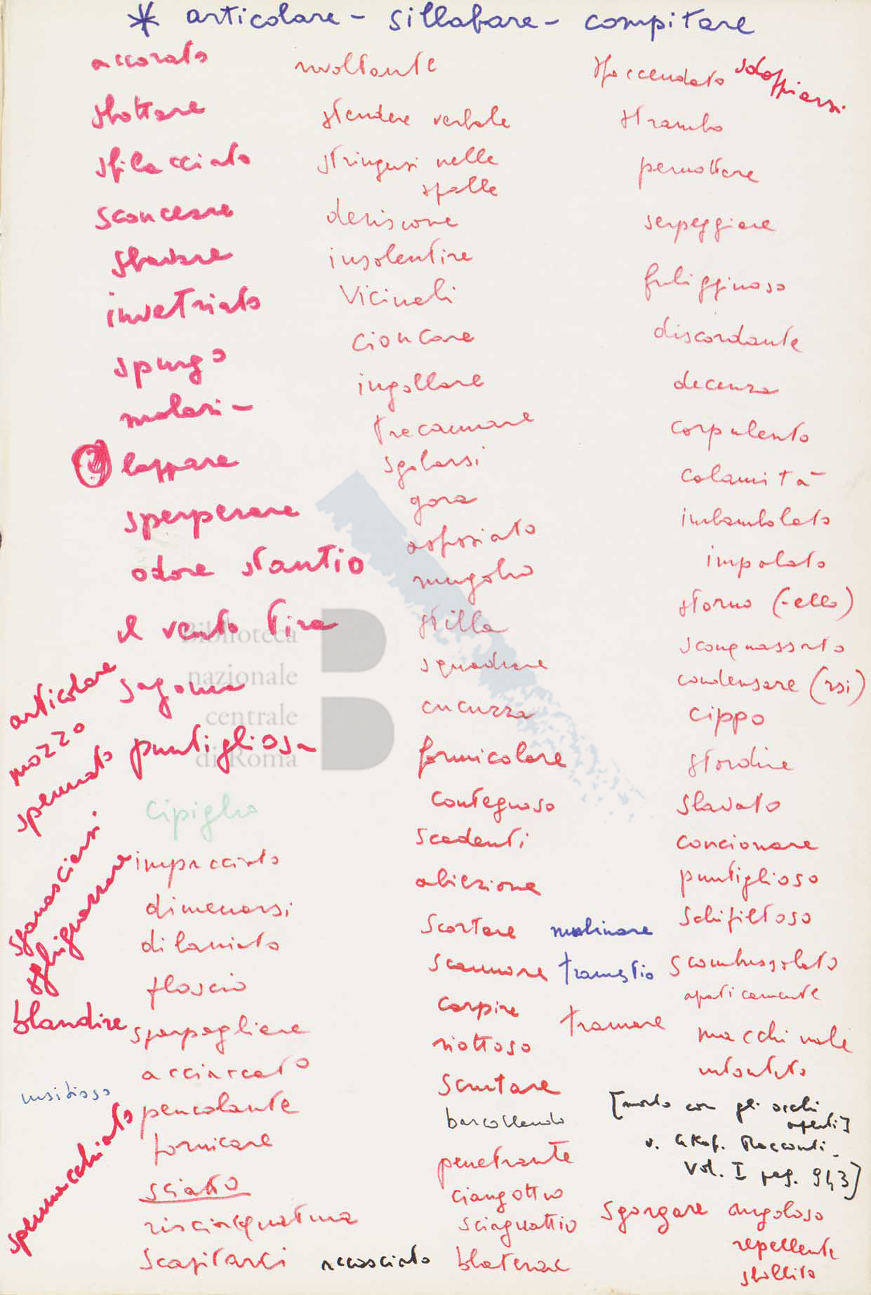 Avant l'écriture, à côté du texte : la fonction des listes dans les manuscrits de l'époque moderne et contemporaine (Paris 3)