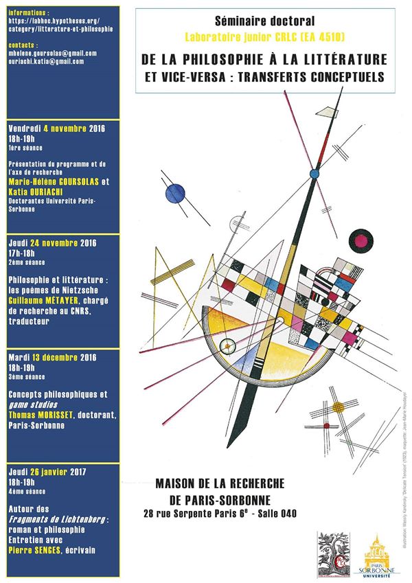 Philosophie et littérature (3) : Autour des Fragments de Lichtenberg : roman et philosophie : Entretien avec Pierre Senges, écrivain