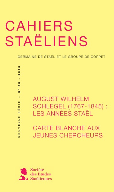 Cahiers staëliens n°66 :