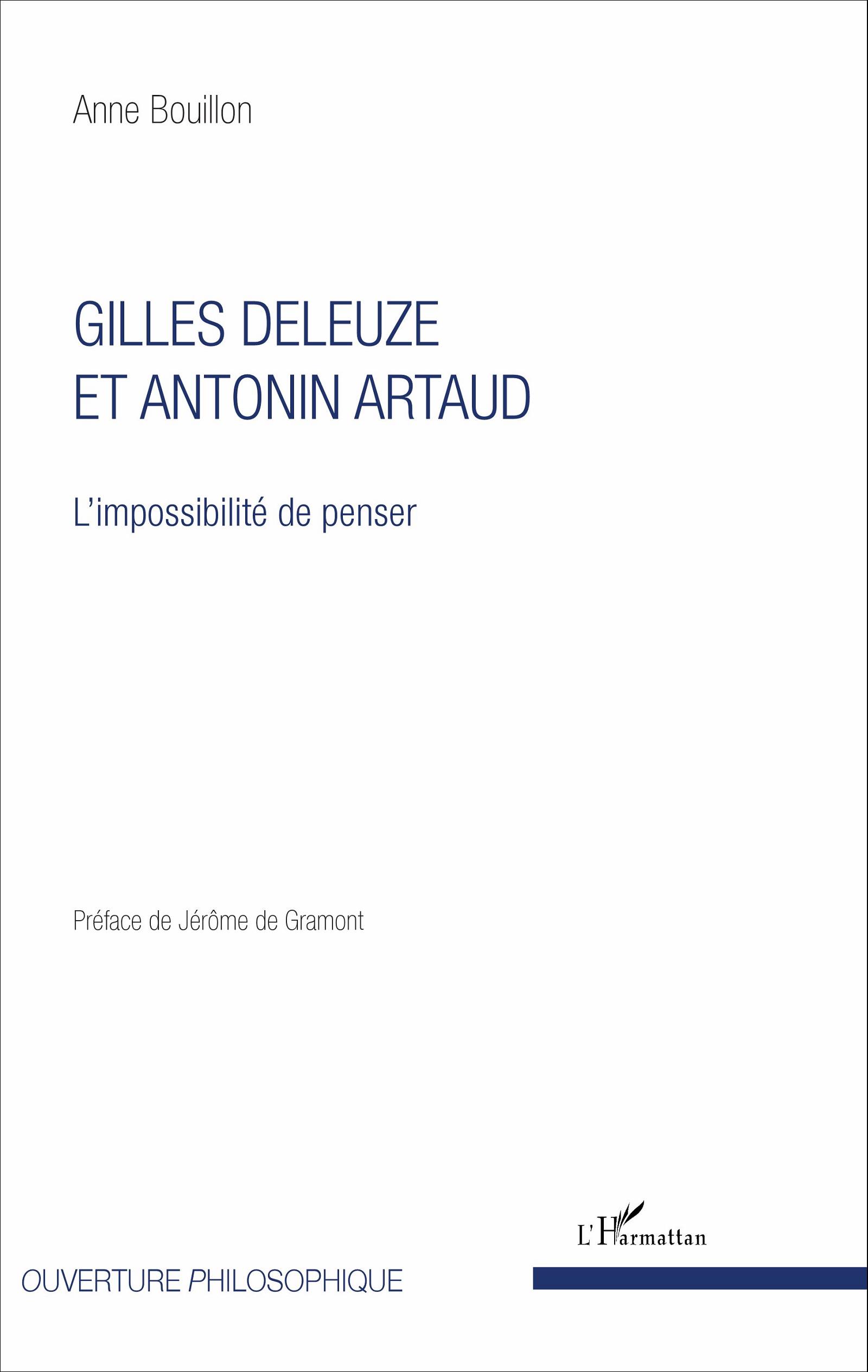 A. Bouillon, Gilles Deleuze et Antonin Artaud - L'Impossibilité de penser