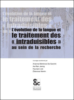 A. B. De Sanctis, AeRan Jeong, Hyunjoo Lee et É. Martin (dir.), L'évolution de la langue et le traitement des