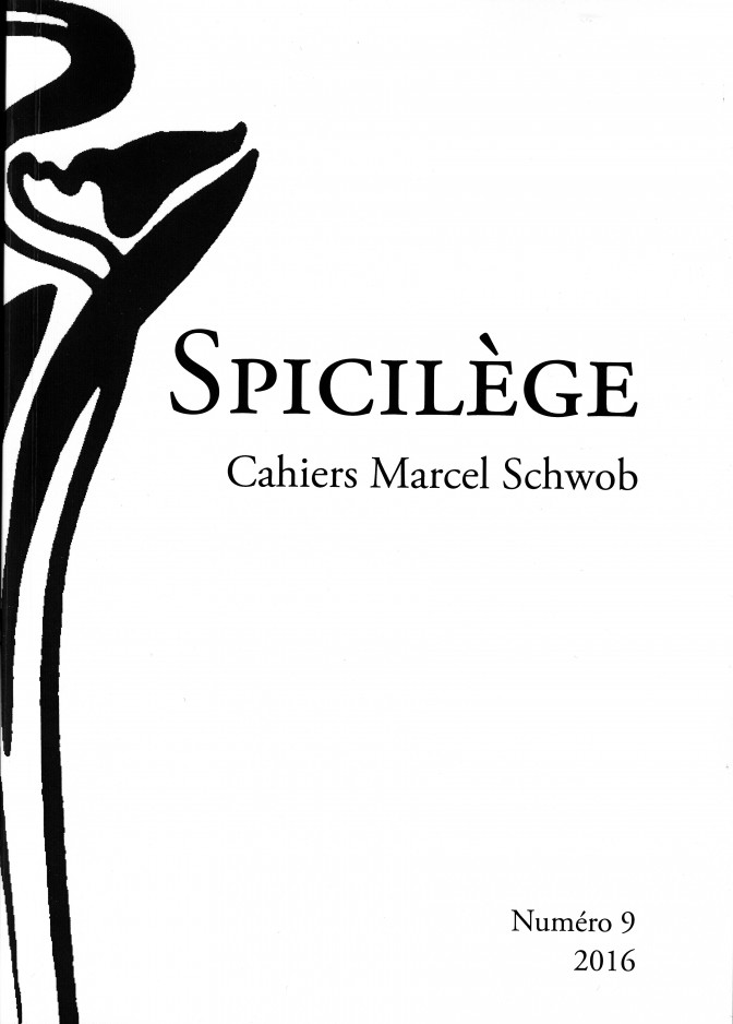 Spicilège – Cahiers Marcel Schwob, n° 9