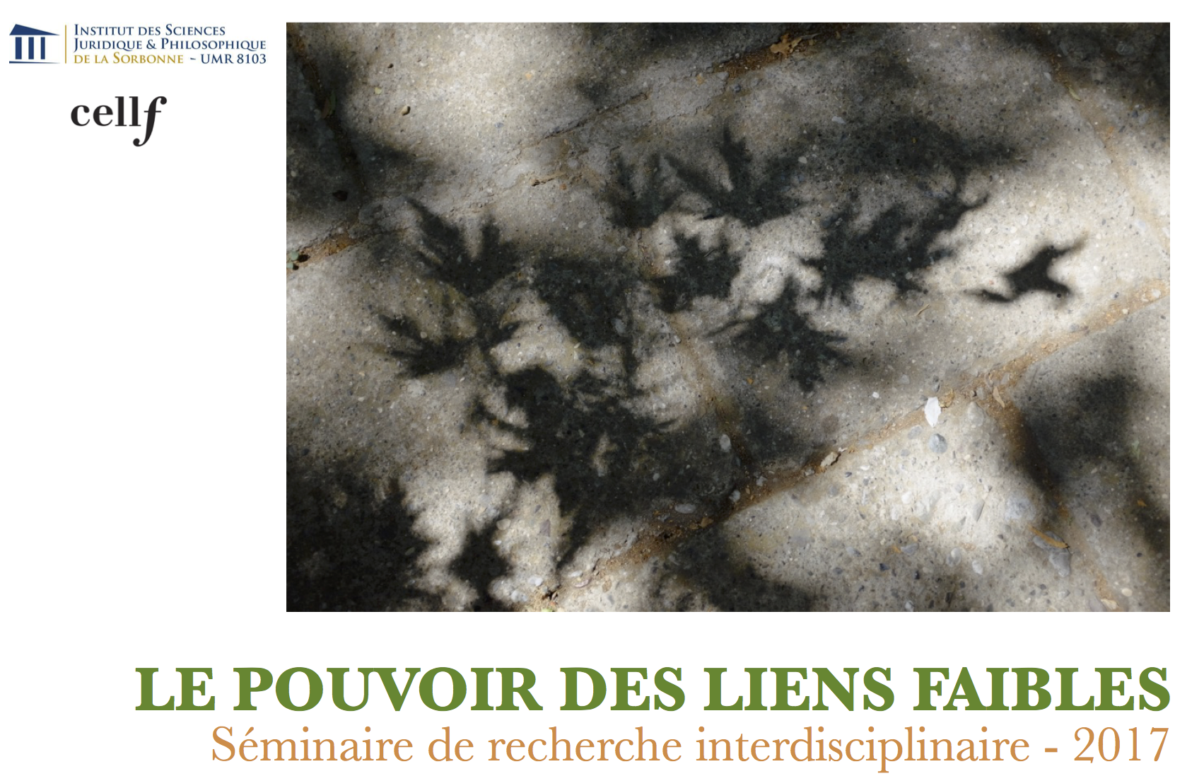 « La puissance des collectifs éphémères : penser le lien social du point de vue de la discontinuité », Sophie Poirot-Delpech (Le Pouvoir des Liens Faibles. Séminaire de recherche interdisciplinaire)