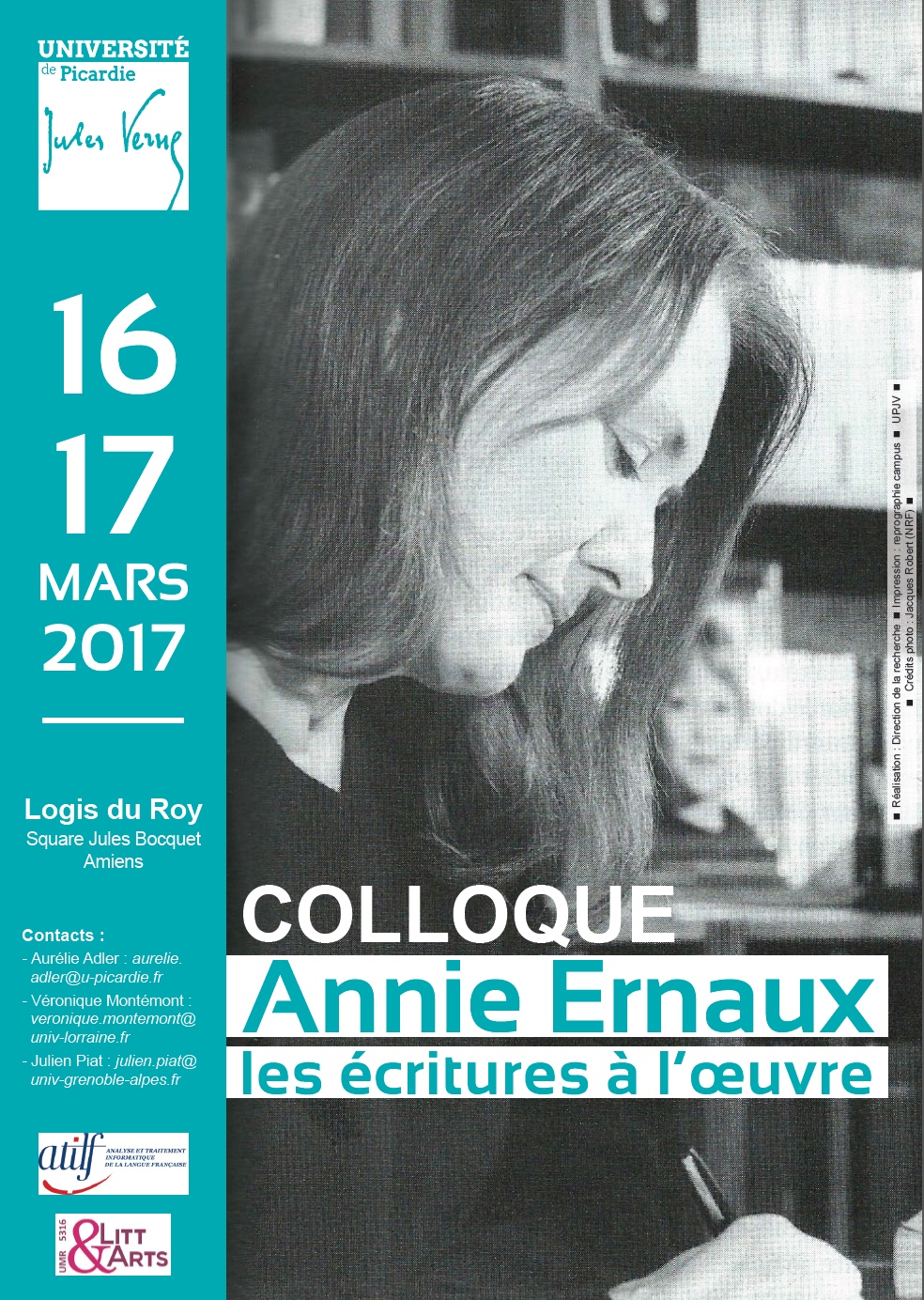 Annie Ernaux, les écritures à l’œuvre (Amiens)