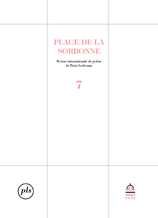 Place de la Sorbonne, Revue internationale de poésie de Paris-Sorbonne, n° 7