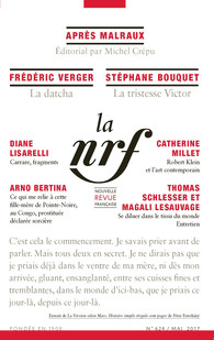 Nouvelle Revue Française, n° 624, mai 2017