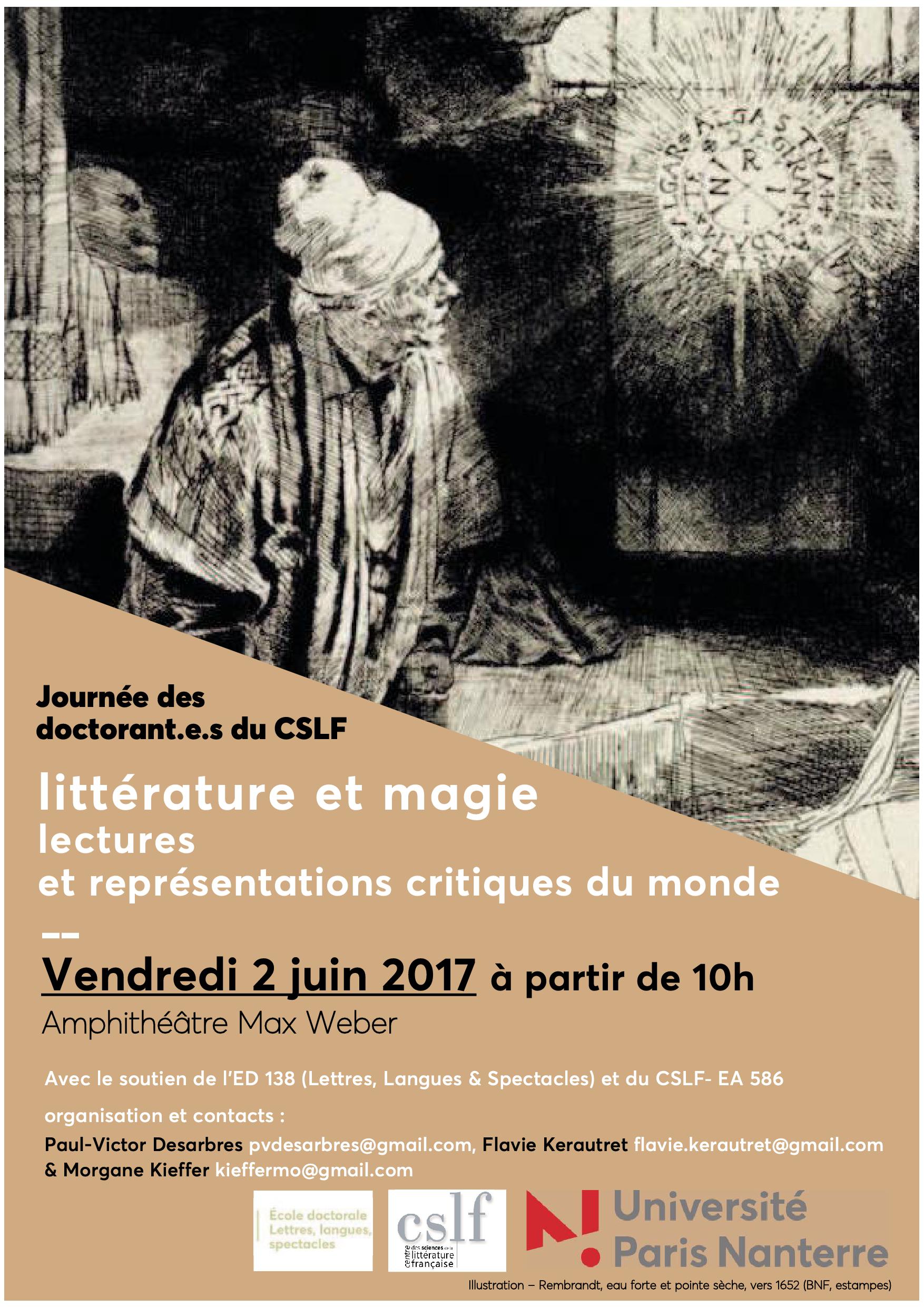 Littérature et magie : lectures et représentations critiques du monde (Nanterre)