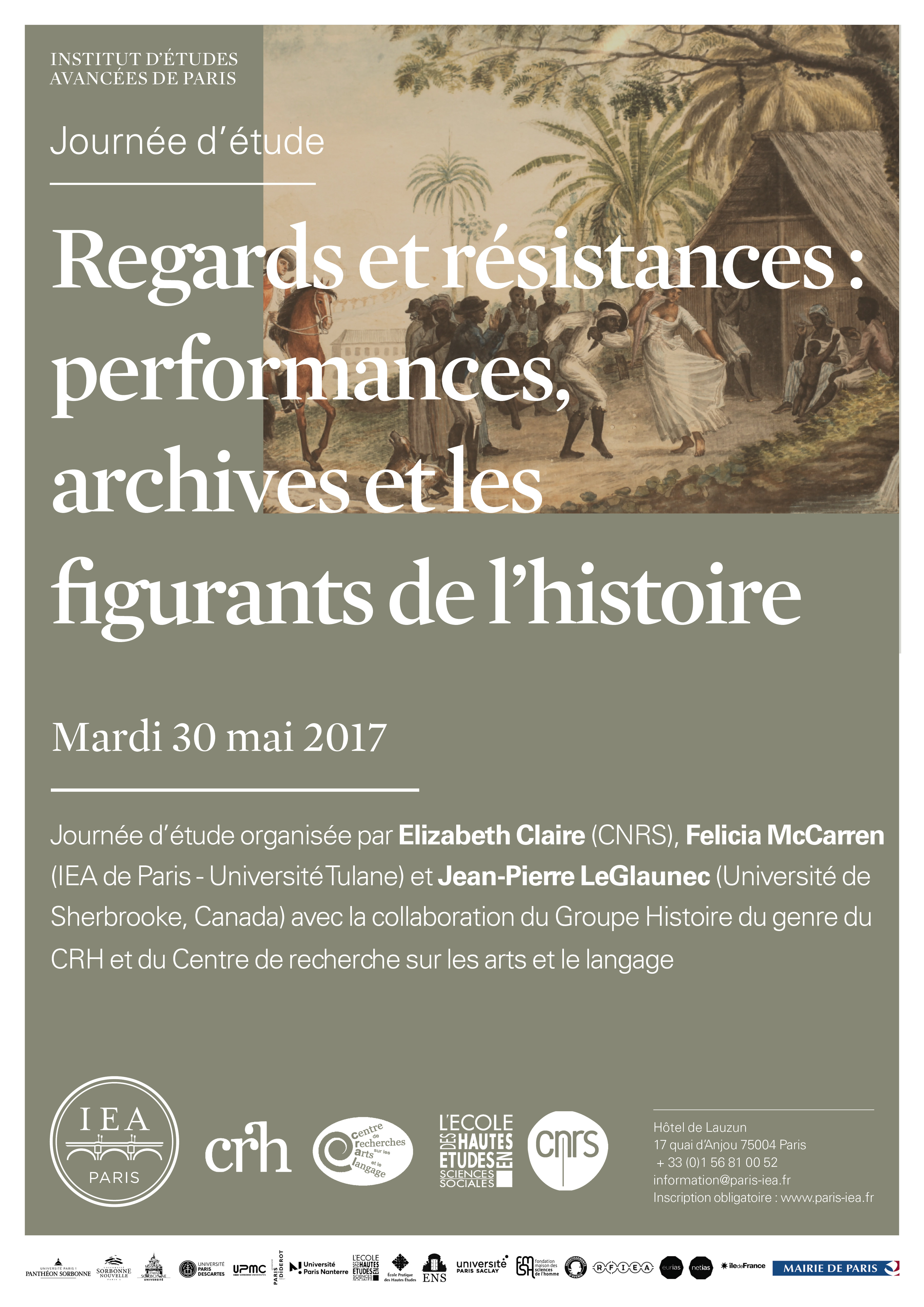 Regards et résistances : performances, archives et les figurants de l’histoire (Paris)