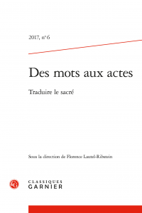 Des mots aux actes 2017, n° 6 :
